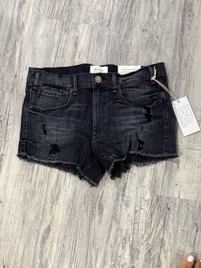 NWT McGuire Distressed Black Denim Cutoff Shorts